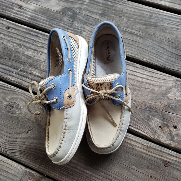 Womens Sperry Topsiders Deck Shoes Blue 